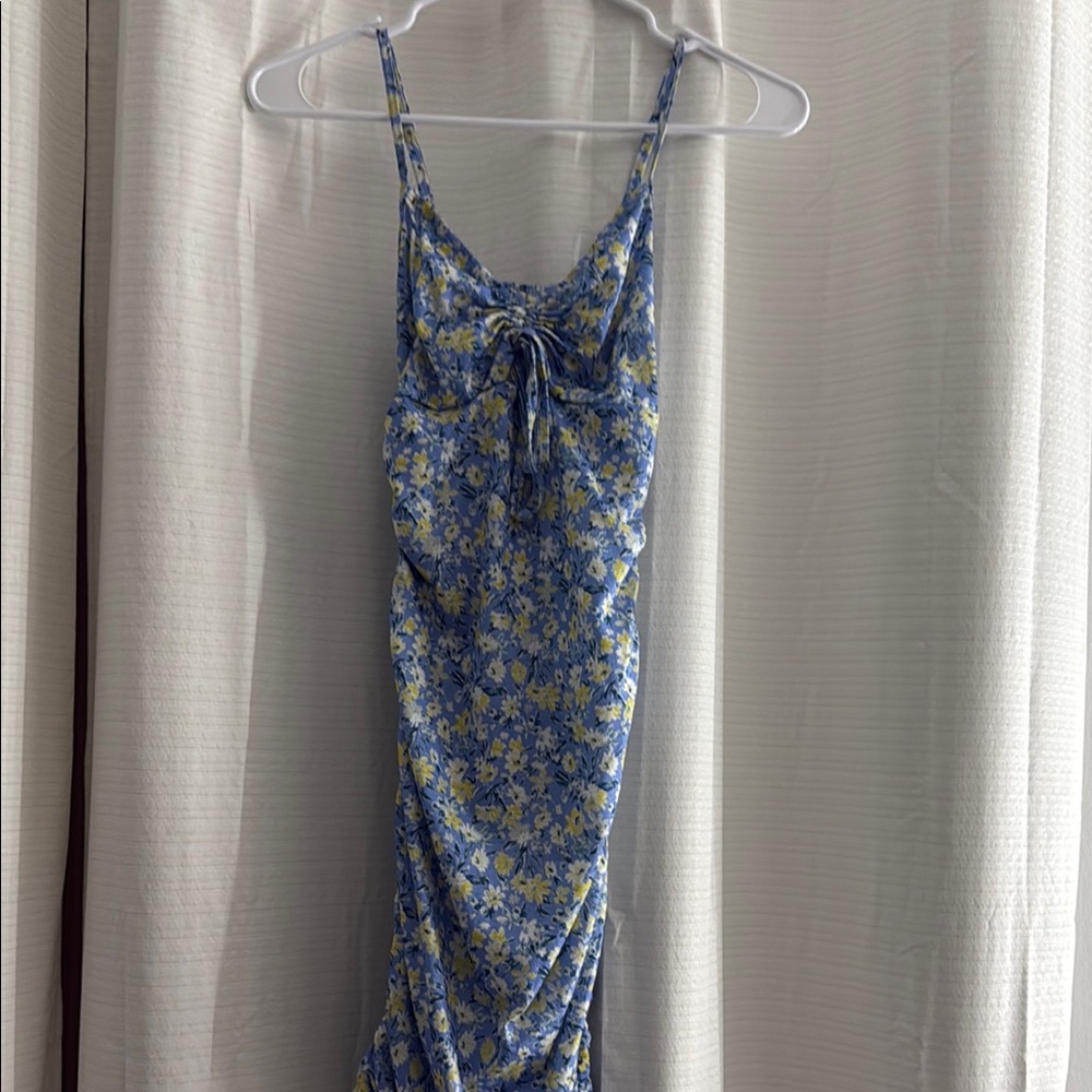 SHEIN Blue and Yellow Floral Dress